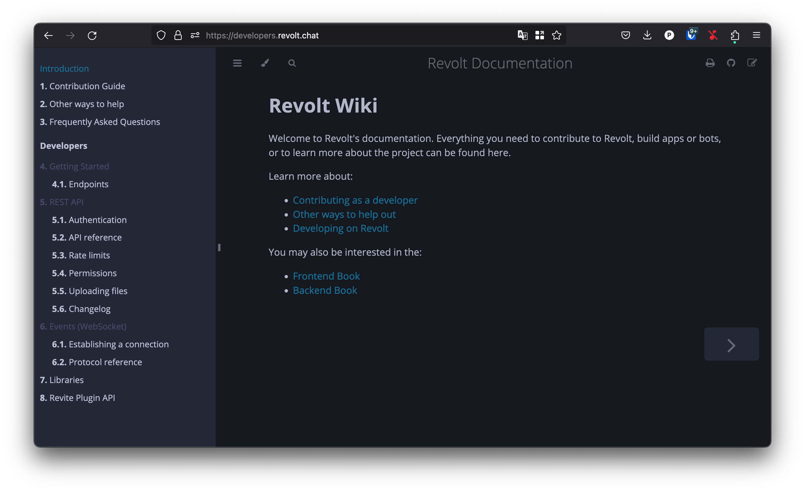 The new developer website