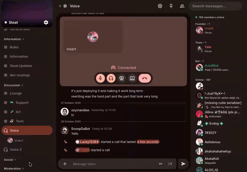 Screenshot showing picture in picture voice chat